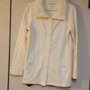 L.l.bean women's jackets sweater ivory jackets double packet up coat are